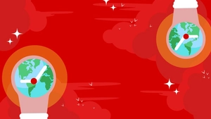 Earth Hour Red Background