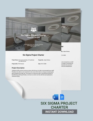 Six Sigma Project Charter Template