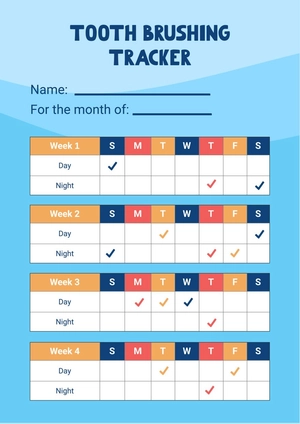 Tooth Brushing Chore Chart
