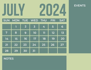 Blank July 2024 Calendar