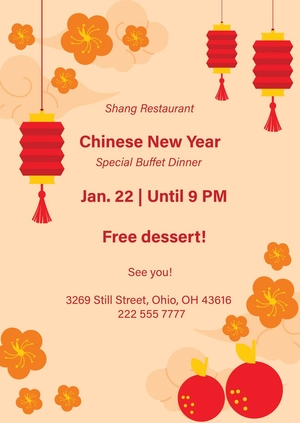 Chinese New Year Advertising Flyer