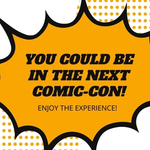 Comic-Con Greeting Card Vector