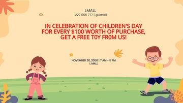 Free Children's Day Flyer Background Template to Edit Online