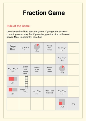 Fraction Game Chart