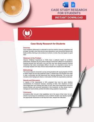 Case Study Research Template For Students