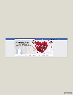 Simple Valentine's Day Facebook Cover Template