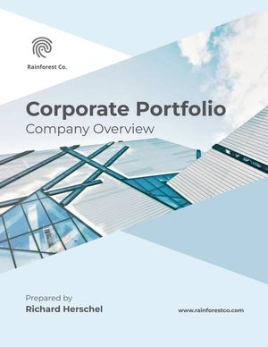 Corporate Portfolio Cover Page Template