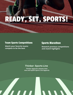 Sports Cover Page Template