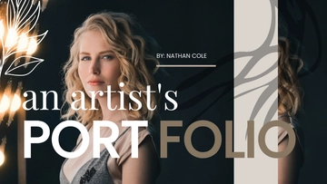Free NFT Artist Portfolio Presentation Template to Edit Online