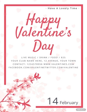 Valentine's Day Flyer Template