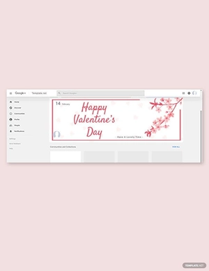 Valentine's Day Google Plus Template
