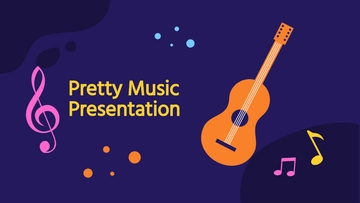 Free Pretty Music Presentation Template to Edit Online