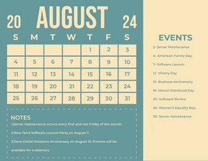 August 2024 Calendar With Holidays