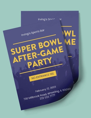 Super Bowl Event Flyer