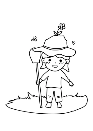 Cute May Day Drawing