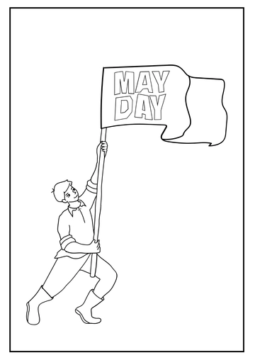 Free May Day Image Drawing Template to Edit Online