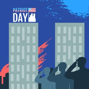 Patriots' Day Chalk Design Vector