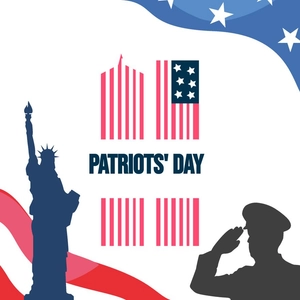 Patriots' Day Flat Design Vector