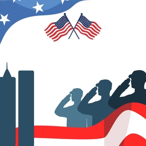 Patriots' Day Border Vector