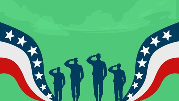 Free Patriots' Day Green Background Template to Edit Online