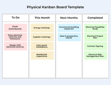 Free Physical Kanban Board Template to Edit Online