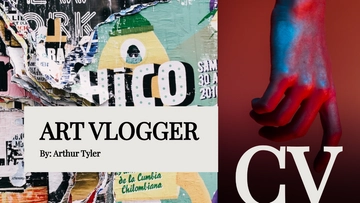 Free Art Vlogger CV Presentation Template to Edit Online