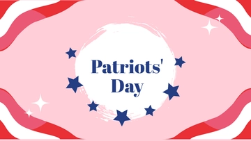 Free Patriots' Day Pink Background Template to Edit Online