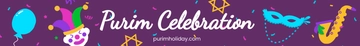 Free Purim Website Banner Template to Edit Online