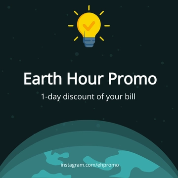 Free Earth Hour Instagram Ads Template to Edit Online