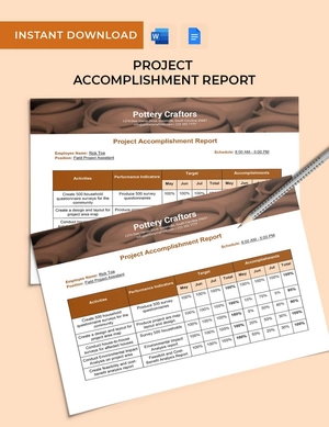 Project Accomplishment Report Template