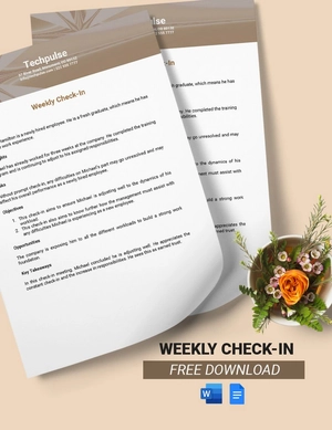 Weekly Check-in Template