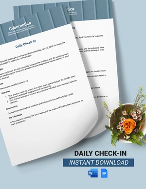 Daily Check-in Template