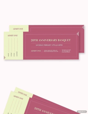 Banquet Ticket Template