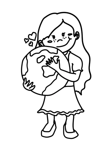 Free Earth Day Cartoon Drawing Template to Edit Online