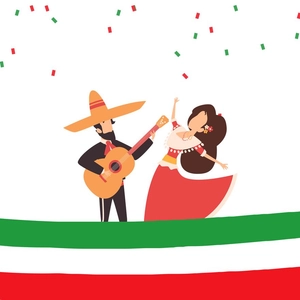 Happy Mexico Constitution Day Vector