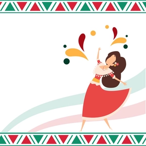 Mexico Constitution Day Drawing Vector
