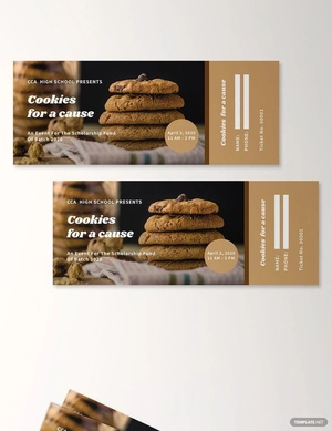 Fundraiser Ticket Template