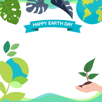 Free Earth Day Border Clipart Template to Edit Online