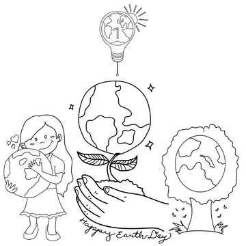 Free Earth Day Sketch Clipart Template to Edit Online