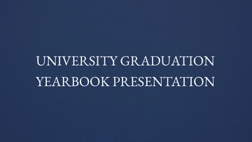 Free University Graduation Yearbook Presentation Template to Edit Online