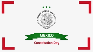 Mexico Constitution Day Banner Background