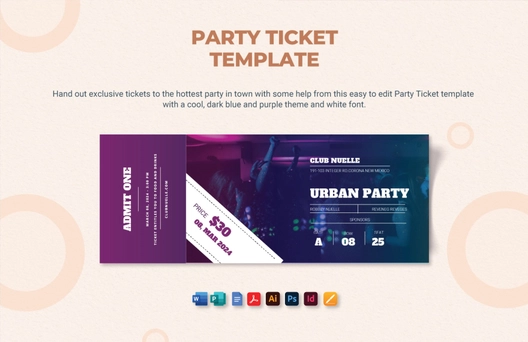 Party Ticket Template