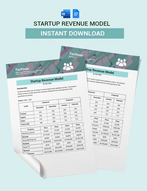 Startup Revenue Model Template