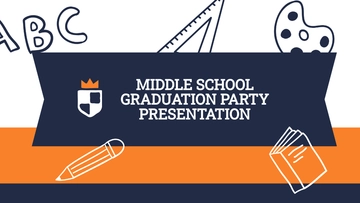 Free Middle School Graduation Party Presentation Template to Edit Online