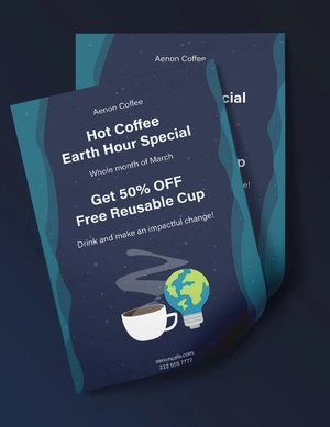 Earth Hour Advertising Flyer