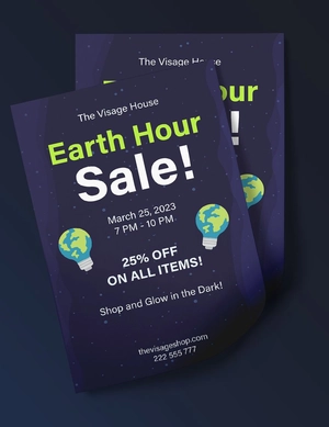 Sale Earth Hour Flyer