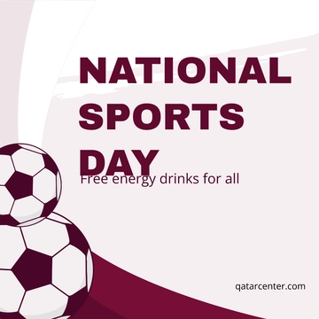 Free Qatar National Sports Day Poster Vector Template to Edit Online