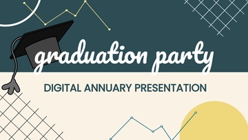 Free Graduation Party Digital Annuary Presentation Template to Edit Online