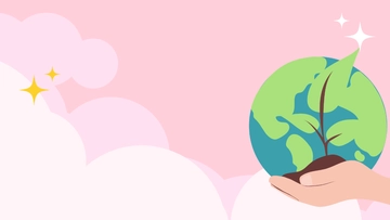 Free Earth Day Pink Background Template to Edit Online