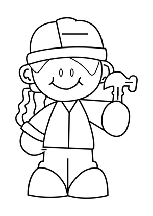 Kids Labor Day Drawing